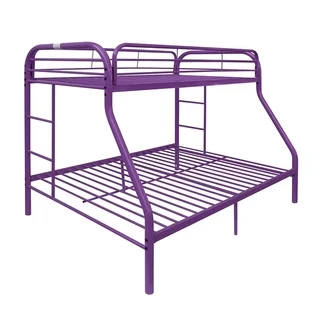 Tritan Purple Metal Twin/Full Bunk Bed