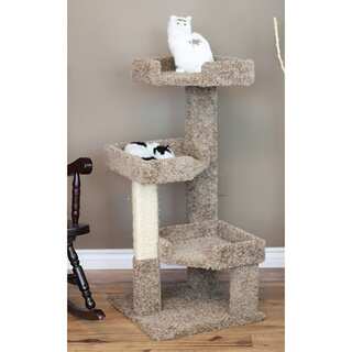New Cat Condos Solid Wood 46-inch Triple Kitty Pad Tree