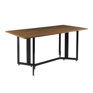 Holly & Martin Driness Weathered Oak with Black Frame Drop Leaf Table