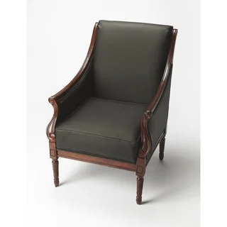 Butler Wexford Black Leather Accent Chair