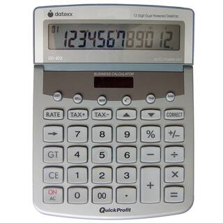 12-digit Desktop Calculator with 100-entry TrackBack, Profit Analyst, Tax+, Tax-, and Grand Total