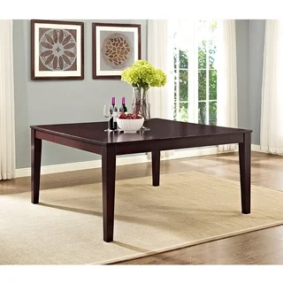 60-inch Cappuccino Square Wood Dining Table