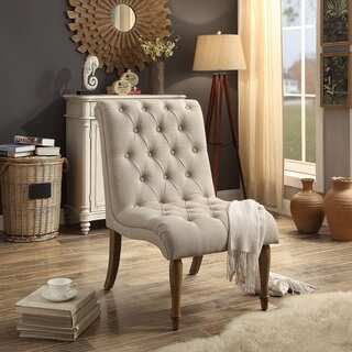 Iris Armless Collection Tufted Accent Chair