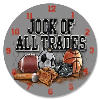 'Jock of All Trades' Grey Wood Vanity Clock