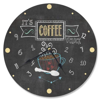 It's Coffee Grey Wood Wall Clock