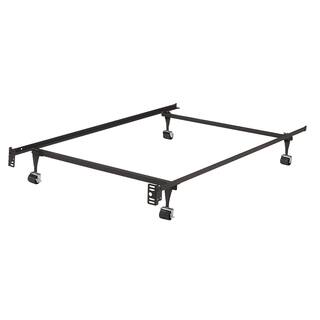 K&B B9000 1 1/4-inch Angle Iron Steel Twin-size Bed Frame With 4 Roller Wheels (2 With Brakes, 2 Without)