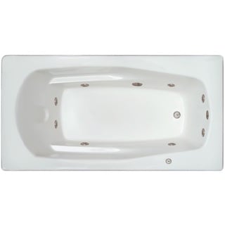 Signature Bath White Acrylic Whirlpool Drop-in Bathtub