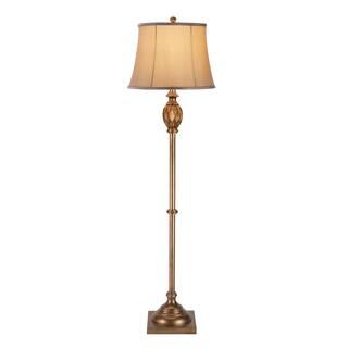 Catalina Wetherford 19339-001 62-Inch 3-Way Oil Rubbed Bronze Floor Lamp with Silken Shade, Bulb Included