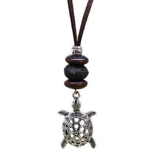 Turtle Boys Essential Oil Diffuser Leather Necklace with Lava Stone