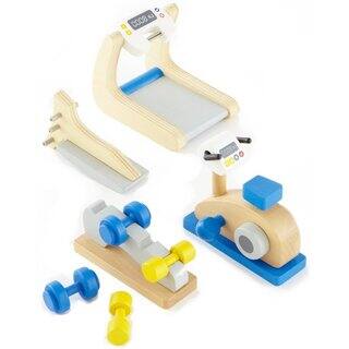 Hape Happy Family Doll House Furniture Home Gym Playset