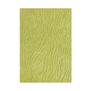 Alliyah Parrot Green Textured Wool Rug (8' x 10')