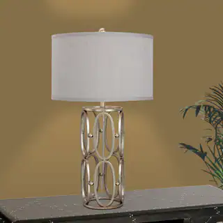 28-inch Champagne Gold Open Metal Work Table Lamp