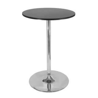 Winsome Spectrum 28-inch Chrome and Black MDF Round Pub Table