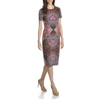 London Times Women's Multicolored Mirror Print Sheath Dress