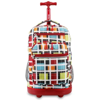 J World Sundance Color Stripe Rolling Laptop Backpack