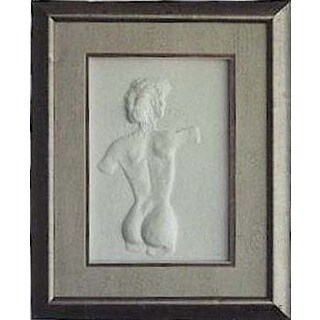 Cast Paper 'Modern Nude I' 13x16 Indoor/ Outdoor Framed Art