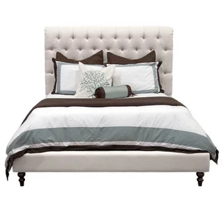 Gerald Brown Linen and Fabric California King Bed