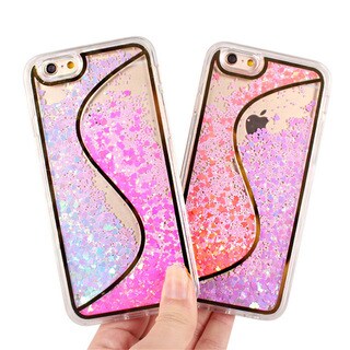 Liquid Glitter S Design Red, Green, Pink, Purple, Gold Phone Case for iPhone 5/5S/6/6S/6+