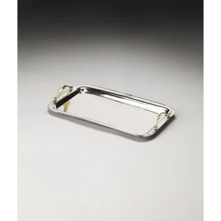 Butler Marten Stainless Steel and Brass Serving Tray