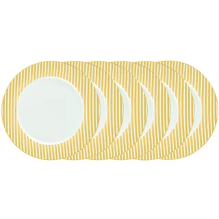 Certified International Elegance Goldplated 10.5-inch Dinner Plates (Pack of 6)