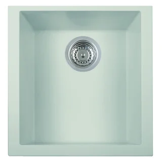 Alfi Brand White Granite Composite 17-inch Undermount Rectangular Kitchen Prep Sink