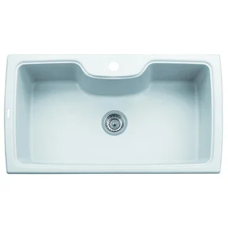 Alfi White Granite Composite 35-inch Single Bowl Kitchen Sink