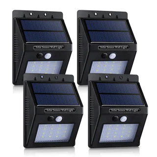 ABS/PC 320-lumen 16 LED Solar Panel-powered Motion-sensor Outdoor Security Lights