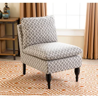 Abbyson Bonnie Grey Swirl Slipper Chair