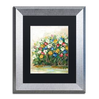 Hai Odelia 'Spring Flowers in a Vase 10' Matted Framed Art