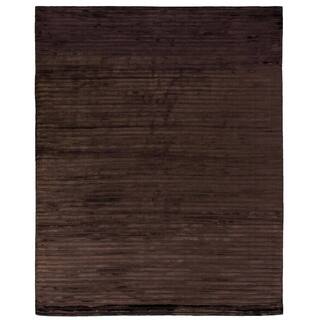 Exquisite Rugs Chocolate Viscose High/Low Rug (6' x 9')