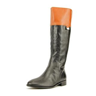 Cole Haan Women's Walden II Black Leather Knee-high Boots