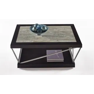 Distressed Brown Rectangular Cocktail Table