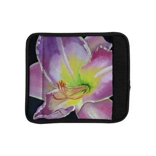 KESS InHouse Cathy Rodgers 'Violet and Lemon' Purple Green Luggage Handle Wrap
