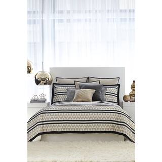 Vince Camuto Taos Black and Taupe Comforter Set