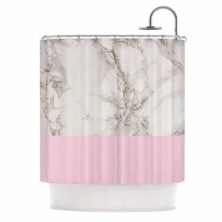 KESS InHouse Suzanne Carter 'Marble And Pink Block' Shower Curtain (69x70)
