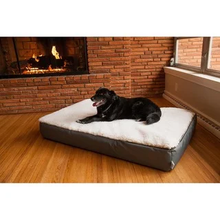 Snoozer Super 7" Thick Lounge Sherpa Orthopedic Dog Bed