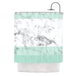 KESS InHouse KESS Original 'Mint Marble Fade' Shower Curtain (69x70)