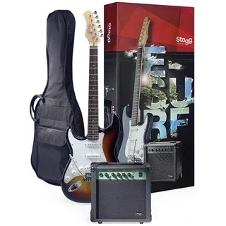 Stagg ESURF 250LHSBUS Surfstar Sunburst Left-handed Electric Guitar and Amplifier Package