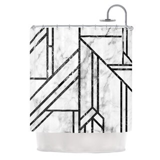 KESS InHouse KESS Original 'Black Marble Mosaic' Shower Curtain (69x70)
