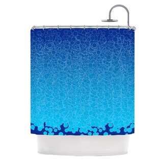 KESS InHouse Frederic Levy-Hadida 'Bubbling Blue' Shower Curtain (69x70)