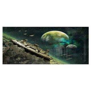 Designart 'Alien Planet' Digital Artwork Metal Wall Art