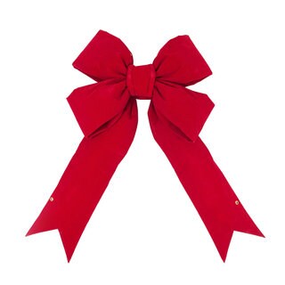 Vickerman Red Velvet 12-inch x 15-inch Indoor Decorative Holiday Bow