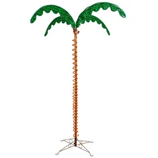 Vickerman Green and Orange Plastic 7-foot LED Rope Light Palm Tree