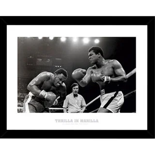 Muhammad Ali Thrilla Print with Black Wood Frame