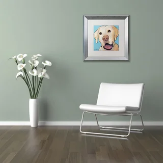 Pat Saunders-White 'Lucky Dog Canvas Art' Matted Framed Art
