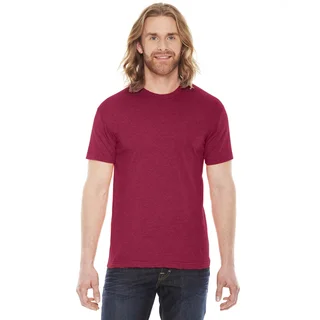 American Apparel Unisex Heather Red Polyester/Cotton 50/50 Short Sleeve T-shirt