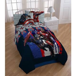 Marvel Captain America Civil War Lightning Twin 5-piece Bed in a Bag with Sheet Set
