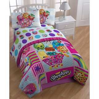 Moose Shopkins Patchwork-style Twin-size 5-piece Bed in a Bag with Sheet Set