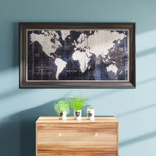 Avery Tillmon 'Old World Map Blue' Canvas Wall Art