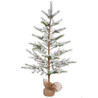 Vickerman Flocked Desert Pine 5-foot Unlit Artificial Christmas Tree